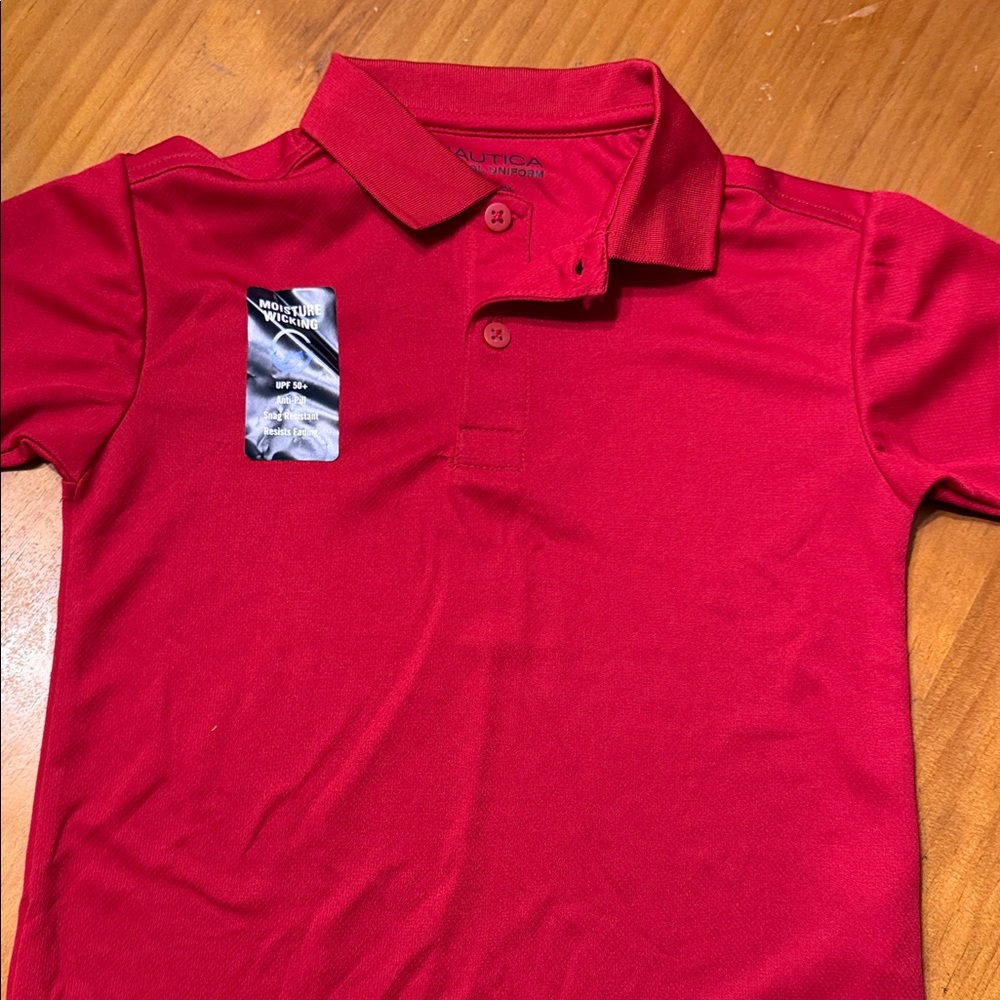 Nautica Vibrant Red Kids Polo Shirt